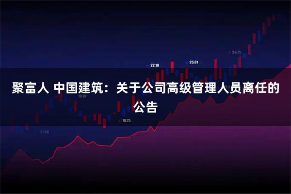 聚富人 中国建筑：关于公司高级管理人员离任的公告